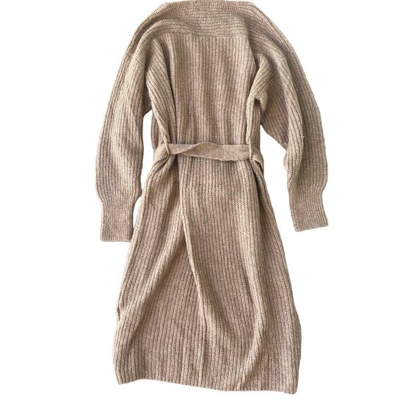 Eleven Six Camel Beth Cut Out Sweater Midi Dress Alpaca XS/S - Picture 4 of 9